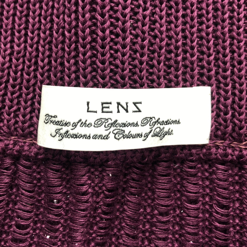 【美品】  LENZ / レンズ | LENZ / レンズ KNIT SKIRT / フリンジ ニット スカート | F | パープル | レディース