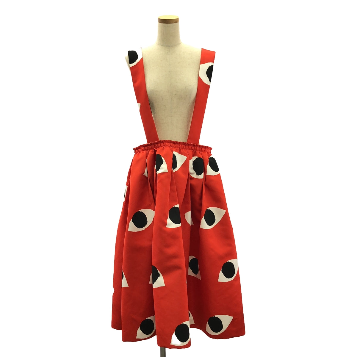 COMME des GARCONS | 2021SS | Polyester Eyes Graphic One Piece with Suspender Skirt | S | Women's