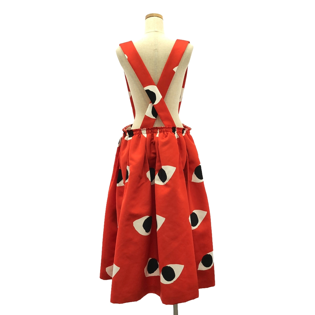 COMME des GARCONS | 2021SS | Polyester Eyes Graphic One Piece with Suspender Skirt | S | Women's