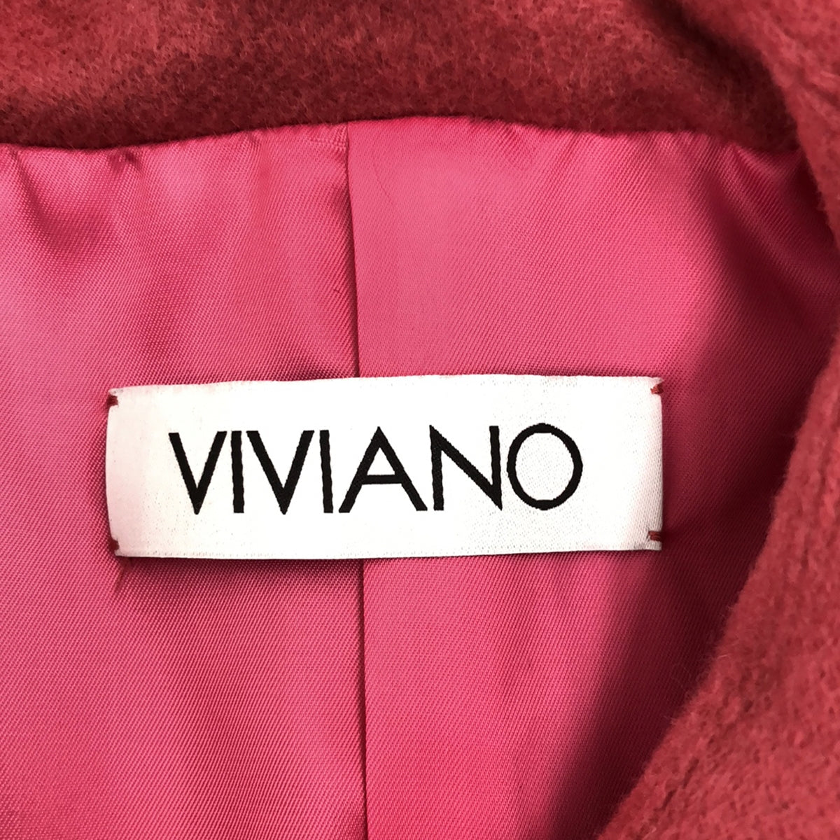 VIVIANO | 2023AW | Double Collar Cropped Jacket | Wool jacket with detachable collar | Fully lined | M | Pink | Women's