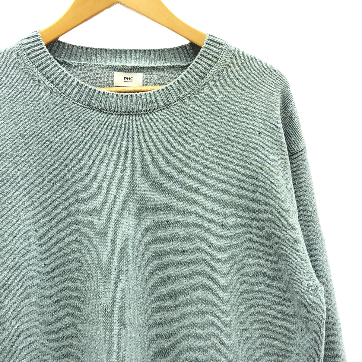 RHC Ron Herman / アールエイチシーロンハーマン | Recycled Denim Sweater コットン プルオーバー ニット | L | メンズ