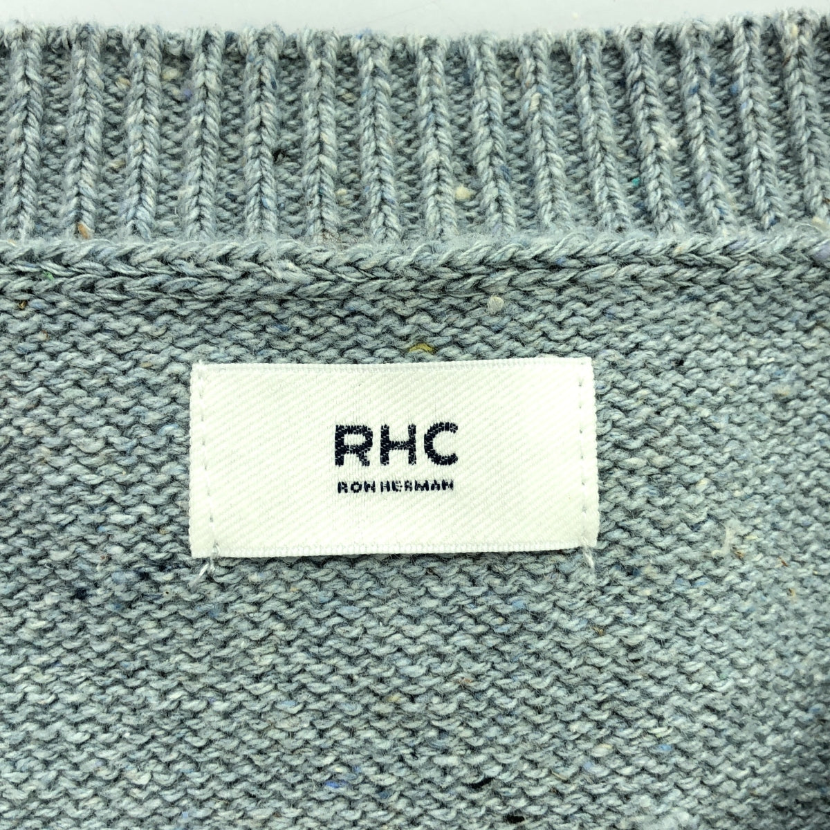 RHC Ron Herman / アールエイチシーロンハーマン | Recycled Denim Sweater コットン プルオーバー ニット | L | メンズ