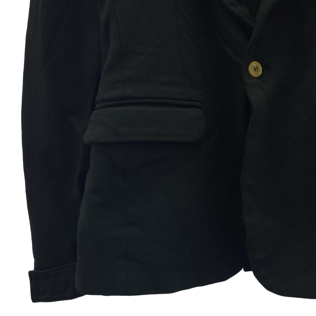 COMME des GARCONS HOMME PLUS / コムデギャルソンオムプリュス | 2005AW | ポリエステル 製品染め 1B シングルブレスト ジャケット / メッシュ総裏地 | S | ブラック | メンズ