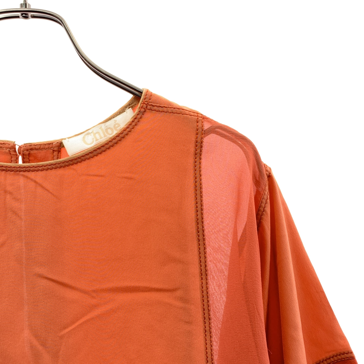 Chloe / 클로이 | silk 100% / 실크 슬릿 블라우스 | XS |