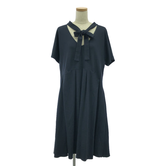 MARNI | S/S Rayon Dress with Ribbon | 42 | Navy | Women's