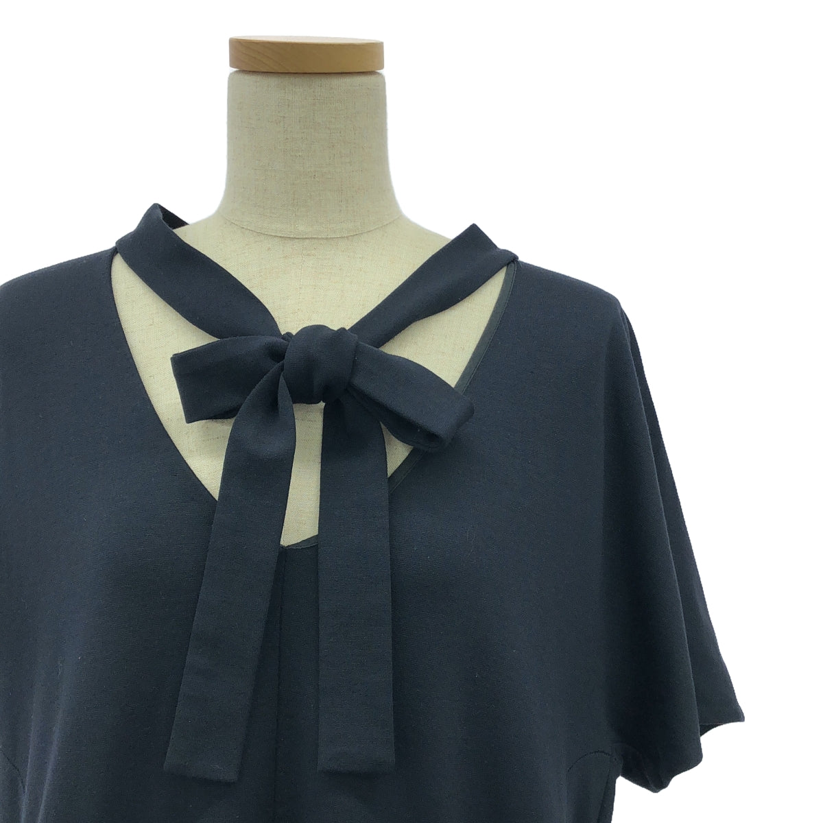 MARNI | S/S Rayon Dress with Ribbon | 42 | Navy | Women's