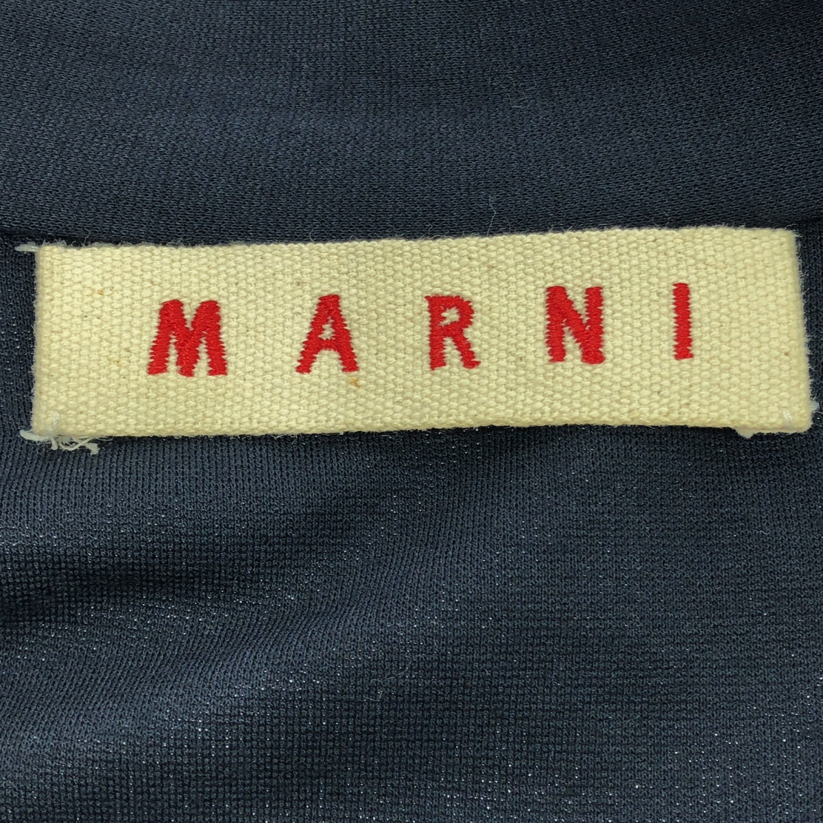 MARNI | S/S Rayon Dress with Ribbon | 42 | Navy | Women's