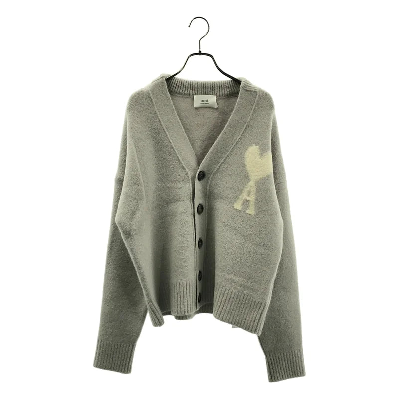 AMI Alexandre Mattiussi / アミ・アレクサンドルマテュッシ | アルパカブレンド Vネック ハート ニット カーディガン | S | レディース