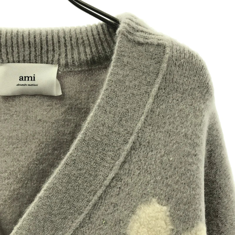 AMI Alexandre Mattiussi / アミ・アレクサンドルマテュッシ | アルパカブレンド Vネック ハート ニット カーディガン | S | レディース