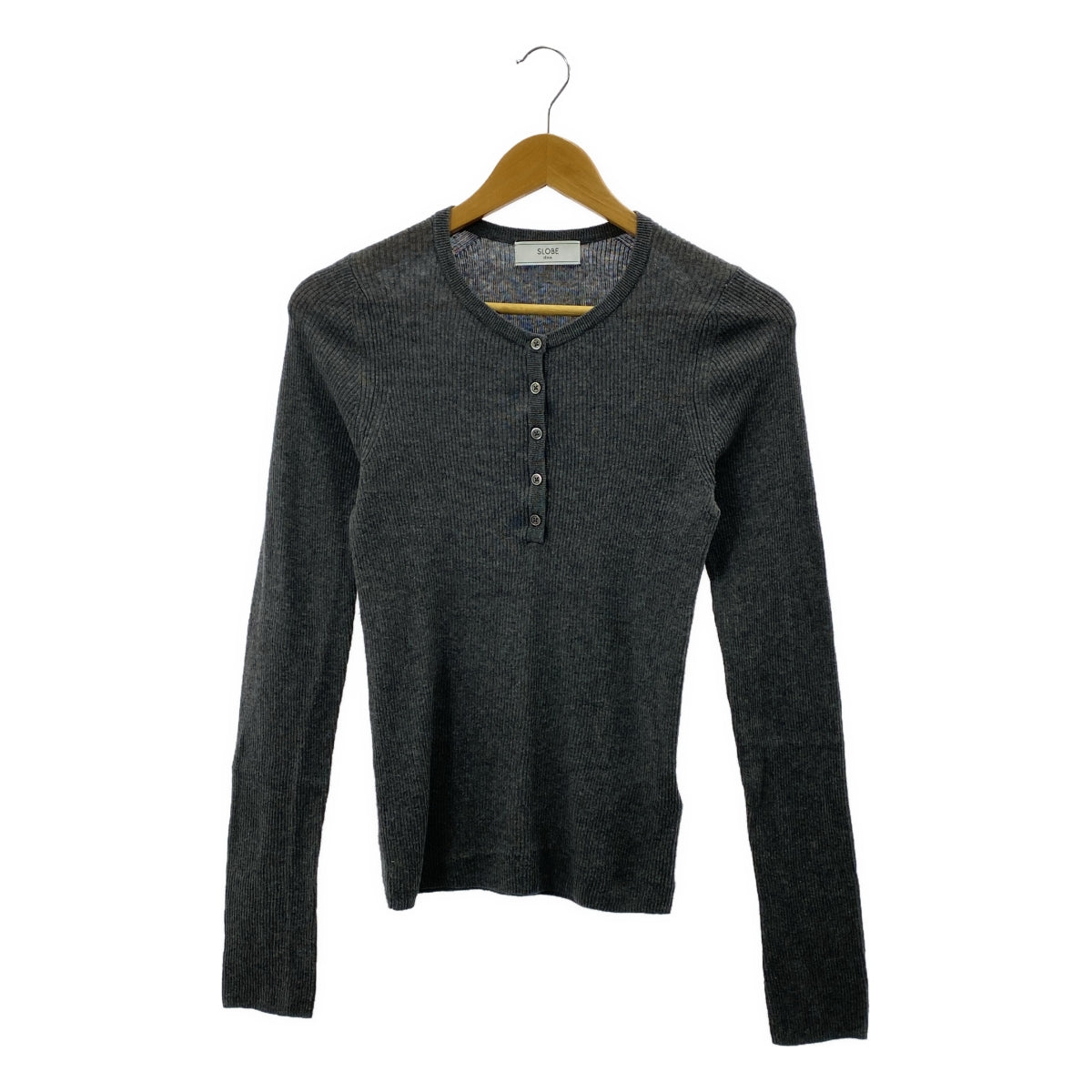 SLOBE IENA | 2024 秋冬 | Suibi 高針亨利衫 | 灰色 | 女款