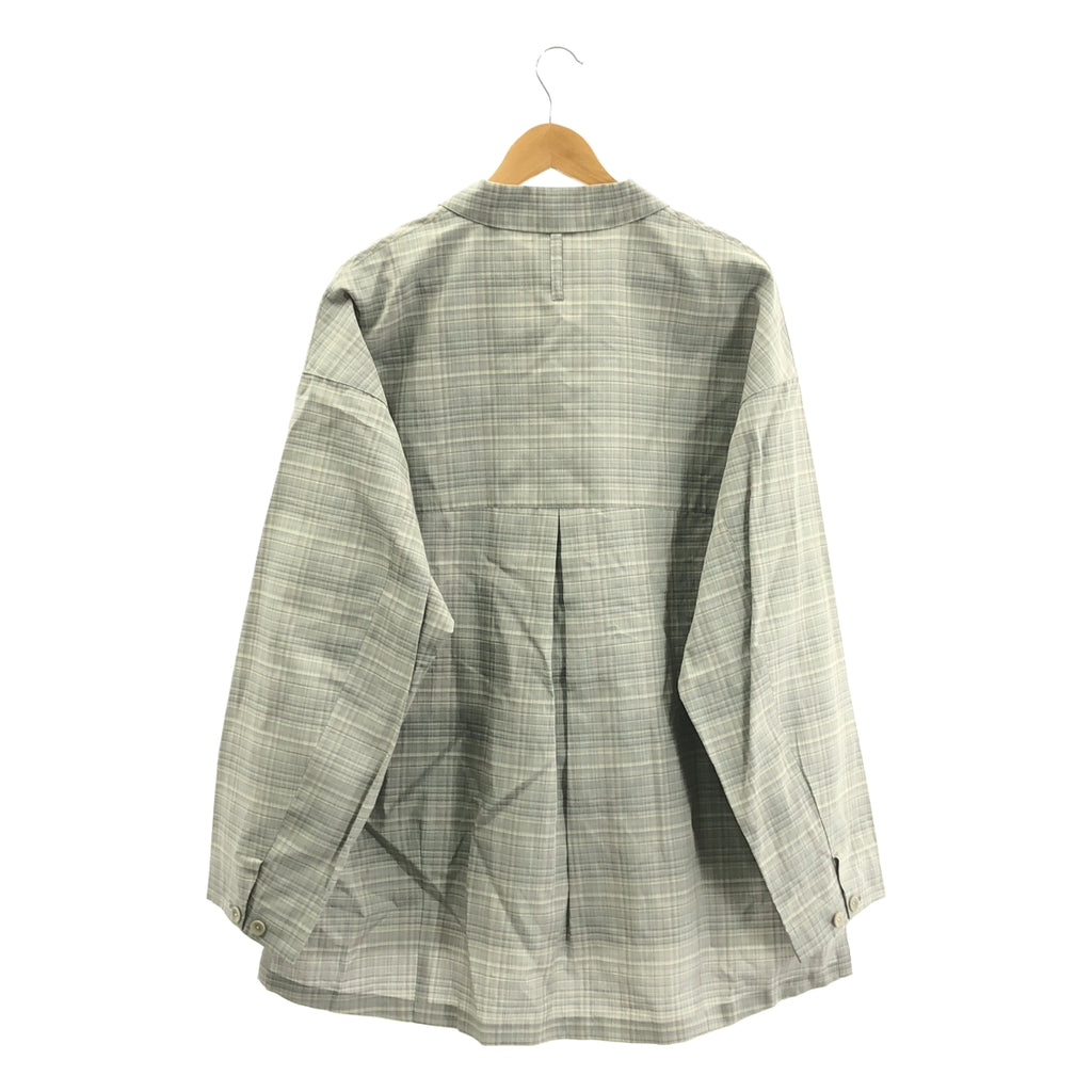 PUBLIC TOKYO | 苧麻格紋襯衫外套 | 3號 | 男士