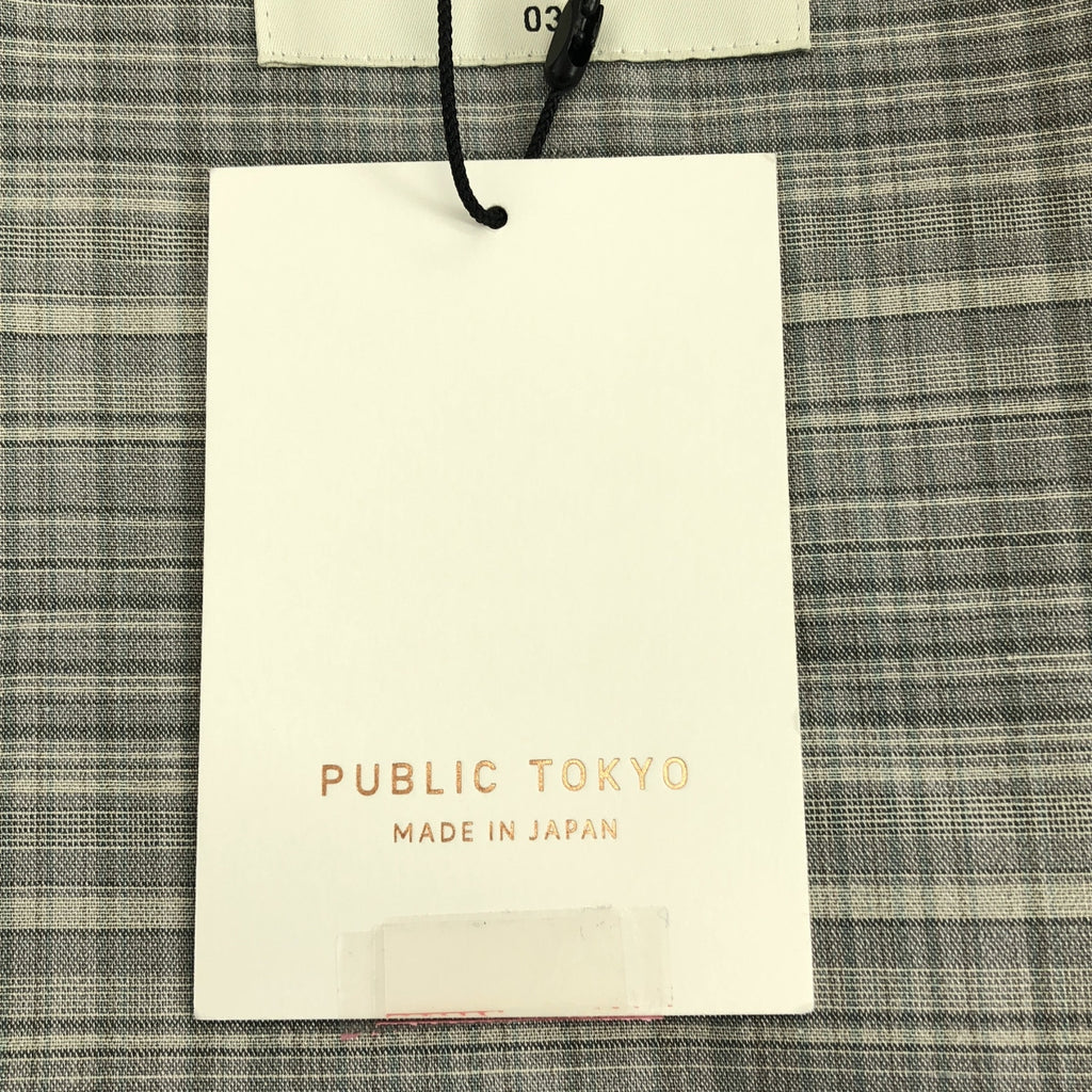 PUBLIC TOKYO | 苧麻格紋襯衫外套 | 3號 | 男士