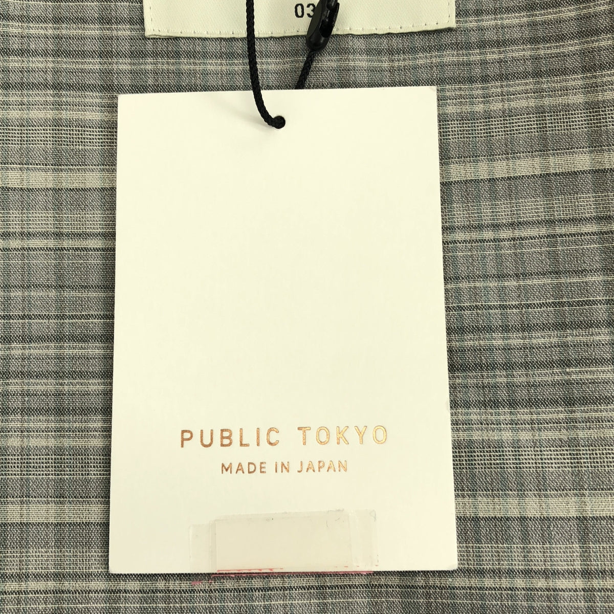 PUBLIC TOKYO | 苧麻格紋襯衫外套 | 3號 | 男士