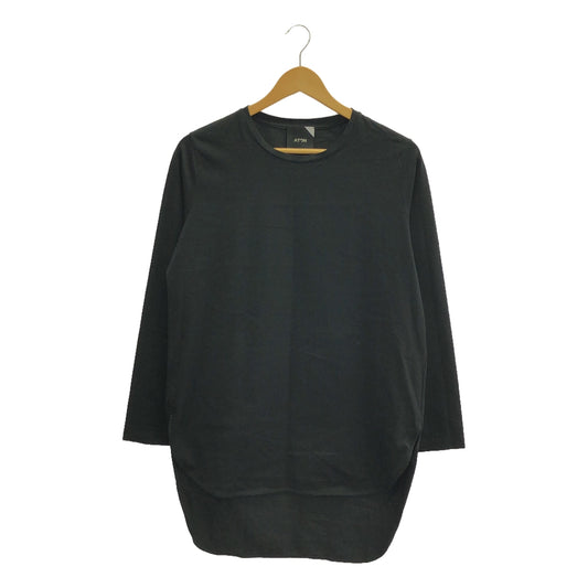 ATON | SUVIN 60/2 Round Hem L/ST Shirt | 02 | Black | Women's