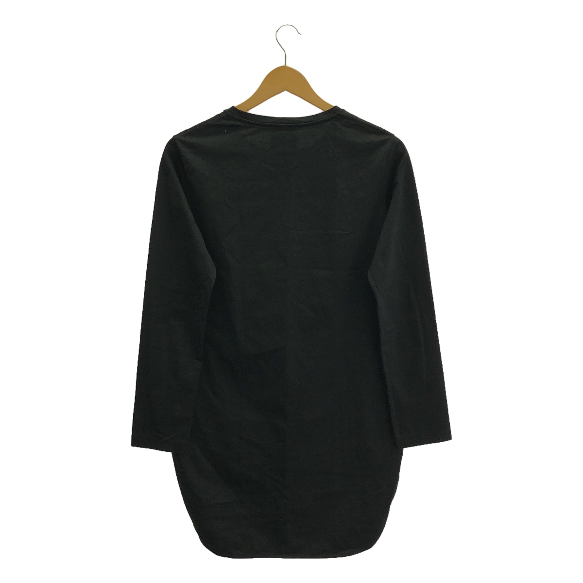 ATON | SUVIN 60/2 Round Hem L/ST Shirt | 02 | Black | Women's