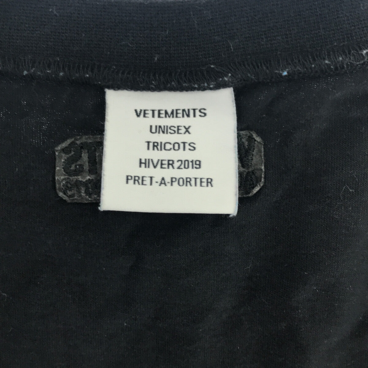 VETEMENTS | 2019秋冬 |大象塗鴉印花T卹 | XS |黑色 |男士