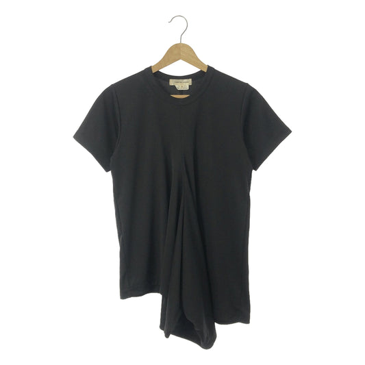 COMME des GARCONS | 2023SS | Polyester Asymmetrical Deformed T-shirt | S | Black | Women's