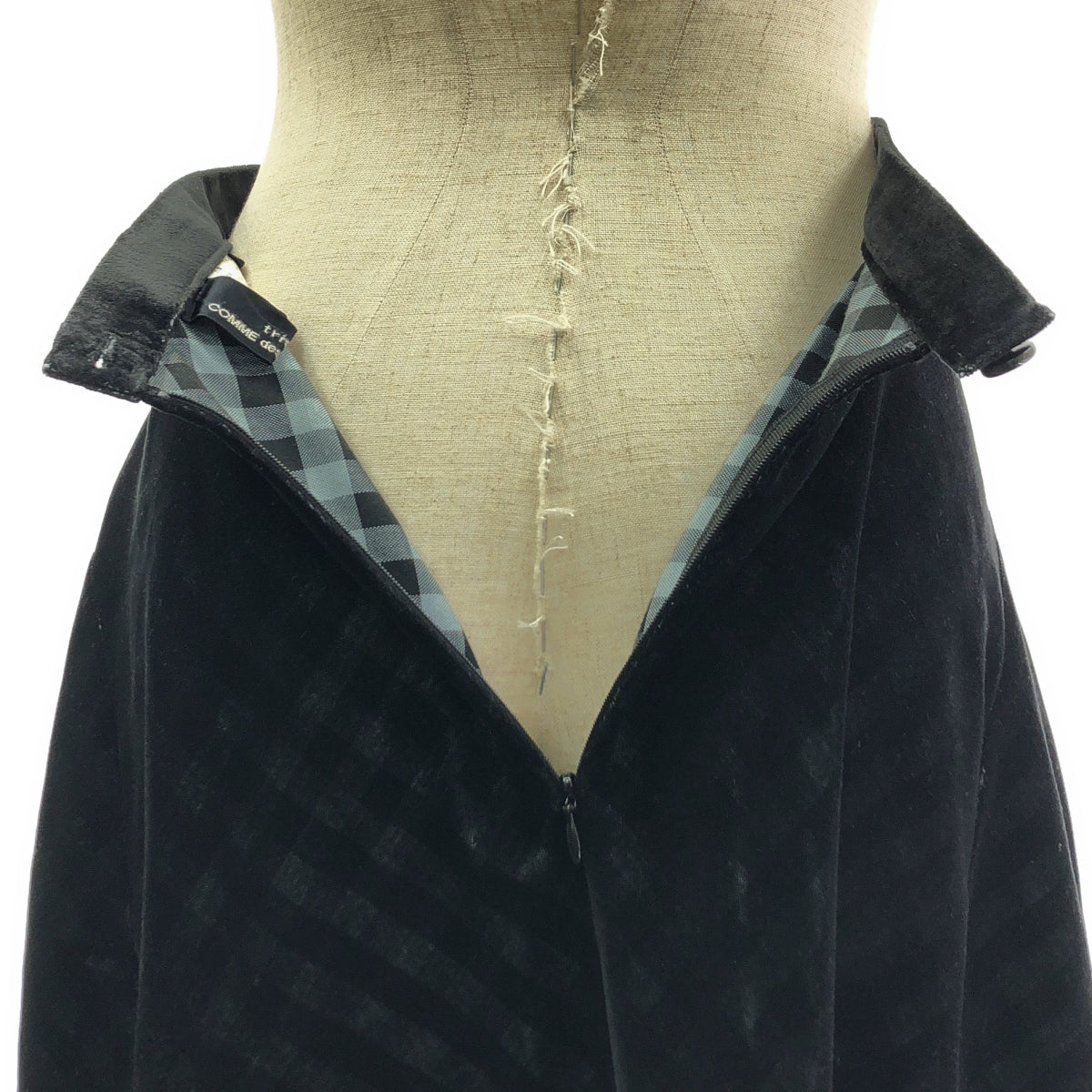 tricot COMME des GARÇONS | 2014 秋冬 | 天鵝絨重構格紋燈籠裙 | M 碼 | 女款