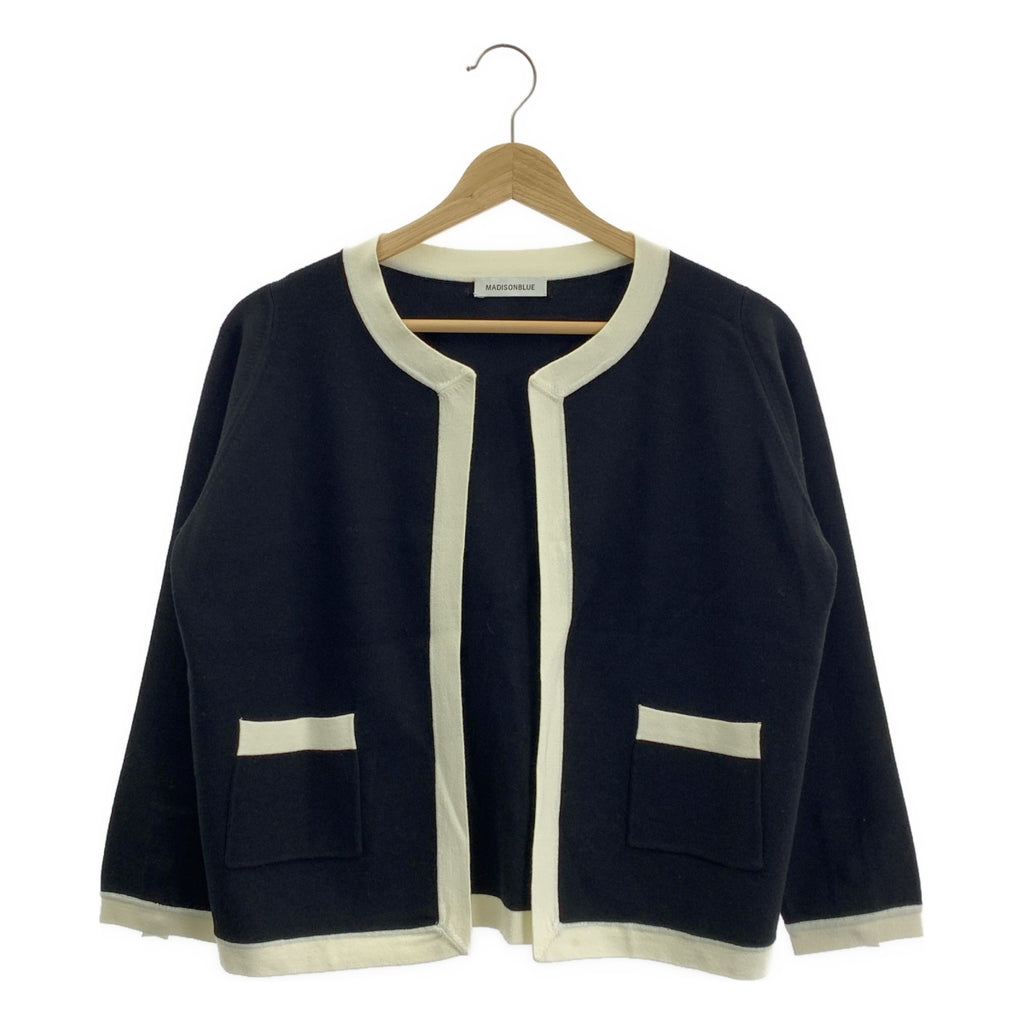 【成色極佳】MADISON BLUE | 2023秋冬款 | 無領短外套 | XS碼 | 黑白 | 女款
