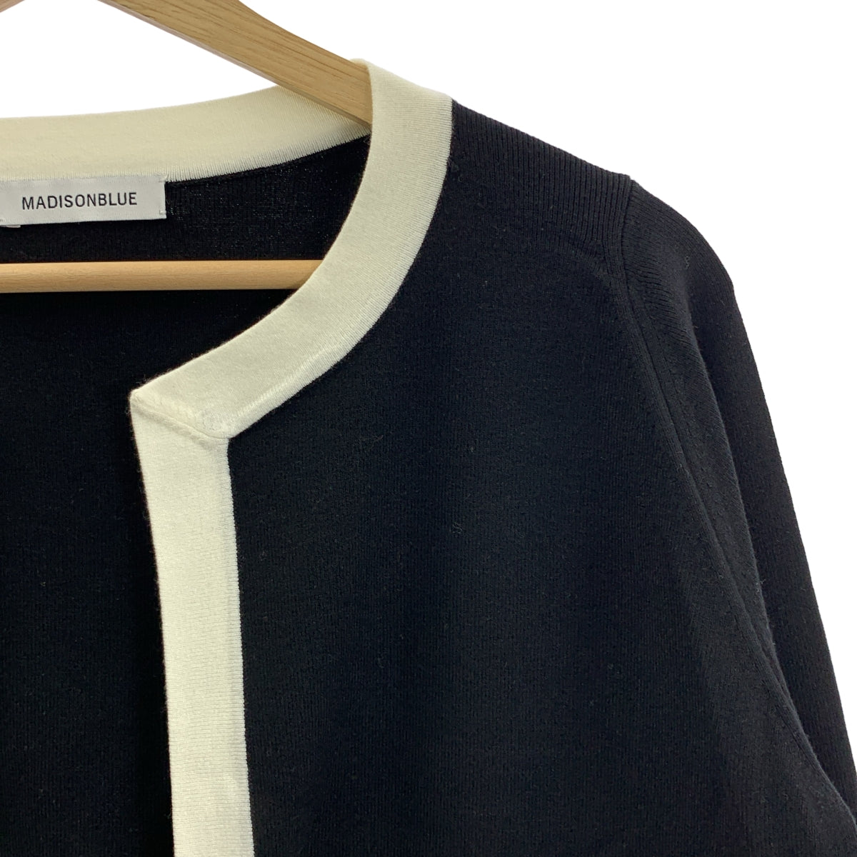 【成色極佳】MADISON BLUE | 2023秋冬款 | 無領短外套 | XS碼 | 黑白 | 女款