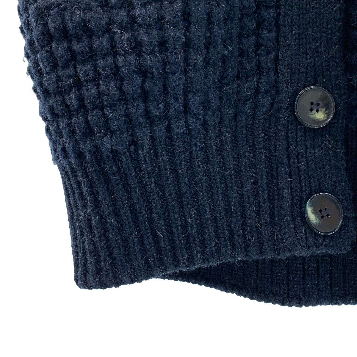 STELLA McCARTNEY / ステラマッカートニー | アルパカ混 ウール ロング ニット カーディガン | 36 | ネイビー | レディース