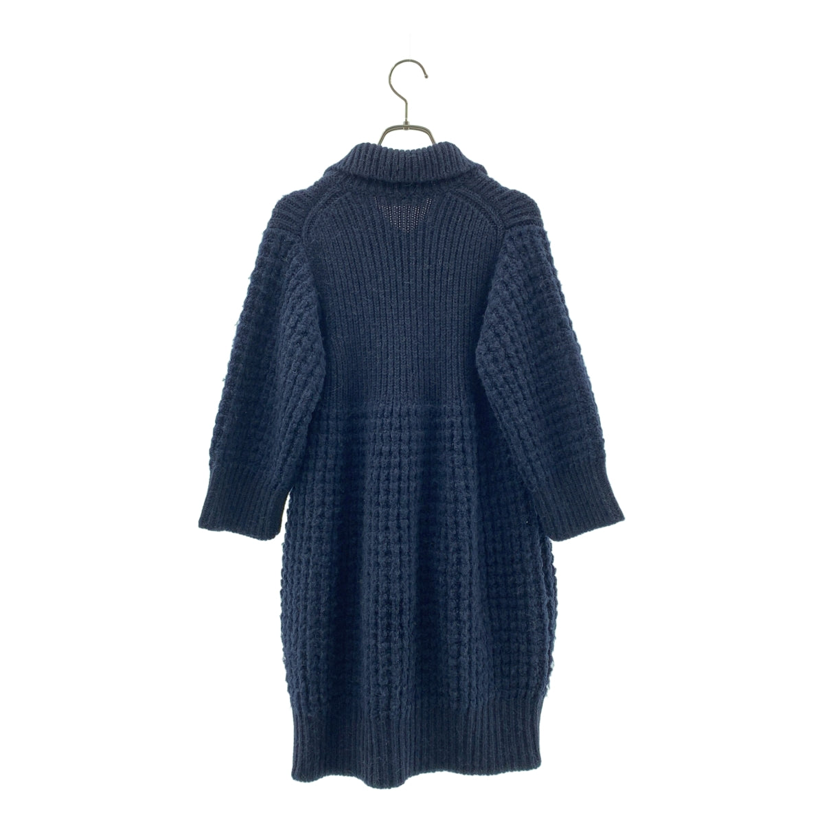 STELLA McCARTNEY / ステラマッカートニー | アルパカ混 ウール ロング ニット カーディガン | 36 | ネイビー | レディース