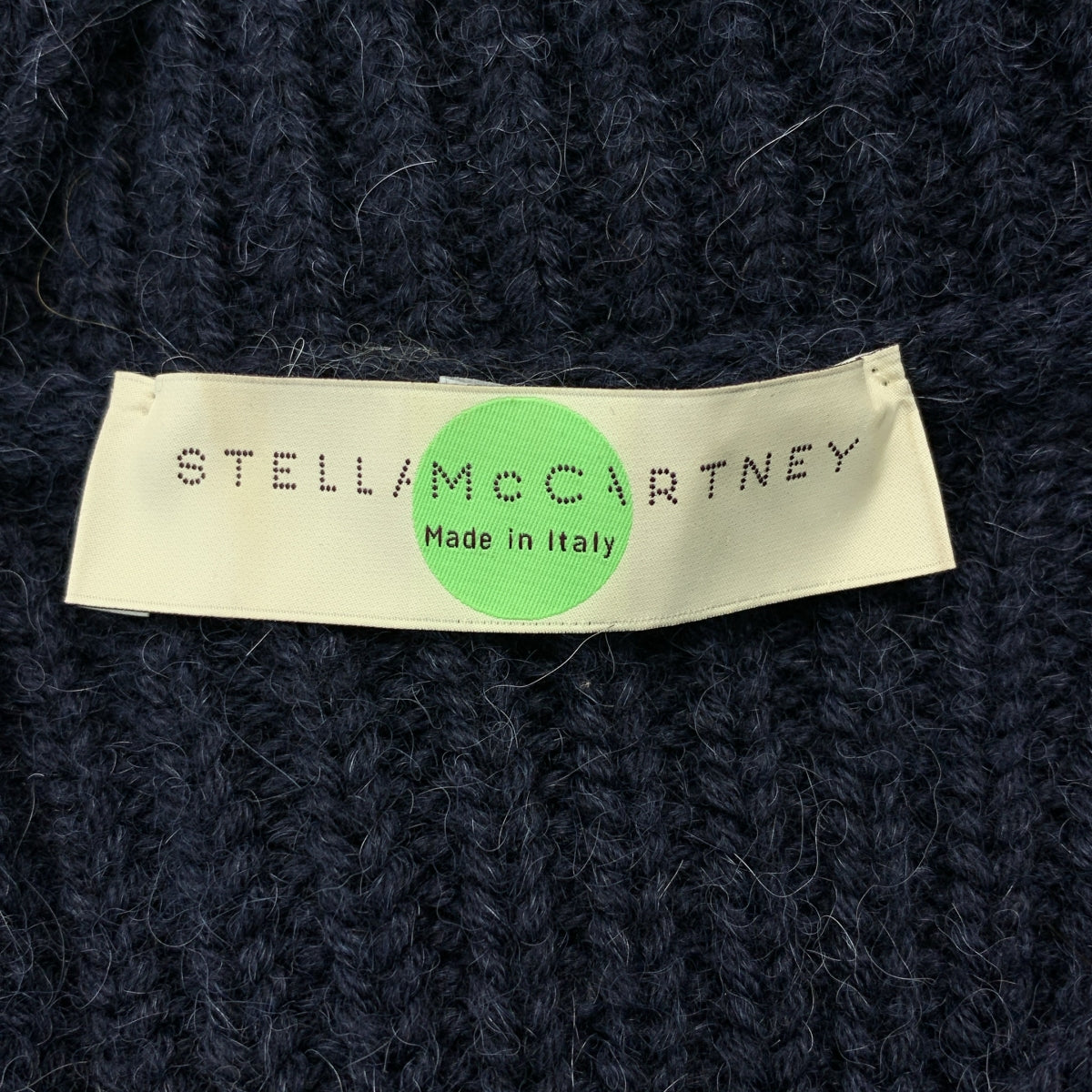 STELLA McCARTNEY / ステラマッカートニー | アルパカ混 ウール ロング ニット カーディガン | 36 | ネイビー | レディース