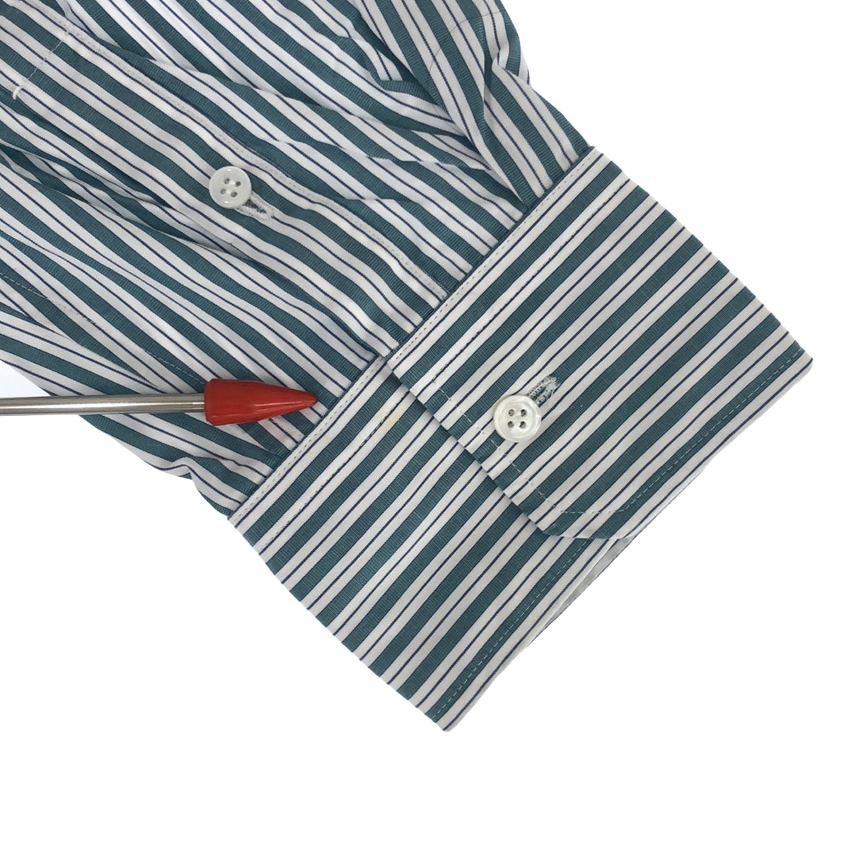 Drawer / Drawer | cotton striped short shirt | 38 | Green/White | Women's