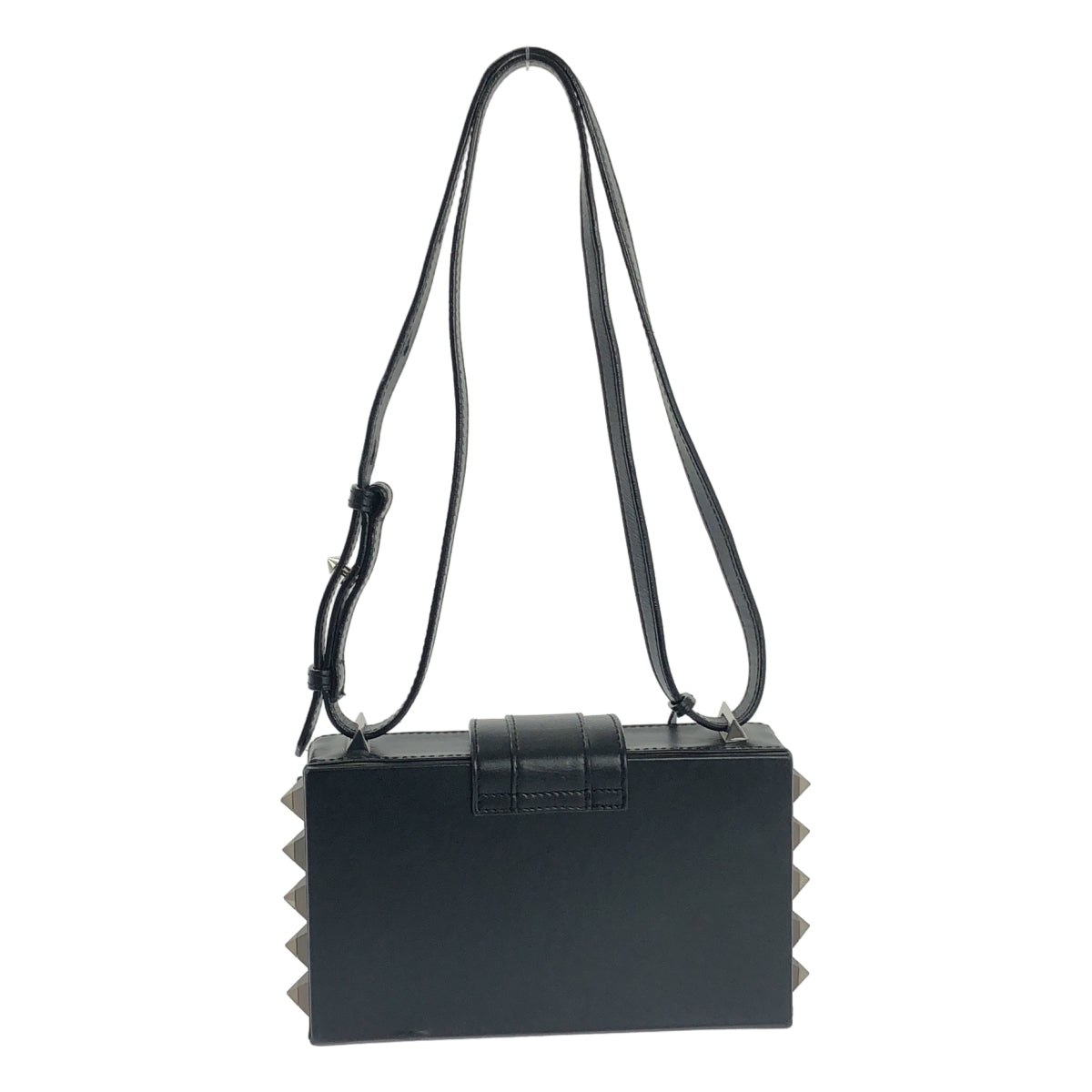 SALAR MILANO | 鉚釘皮革方形單肩包 | 黑色 | 女款