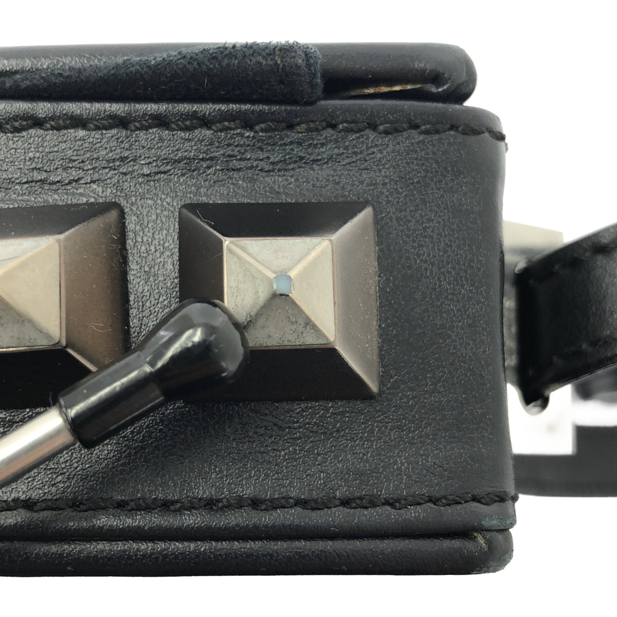 SALAR MILANO / サラーミラノ | スタッズ装飾 レザー スクエア ショルダーバッグ | ブラック | レディース