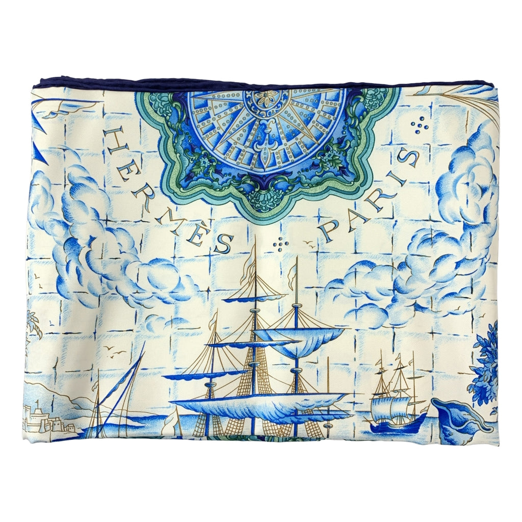 HERMES / エルメス | AZVLEJOS アズレージョ / カレ90 シルク スカーフ ストール |