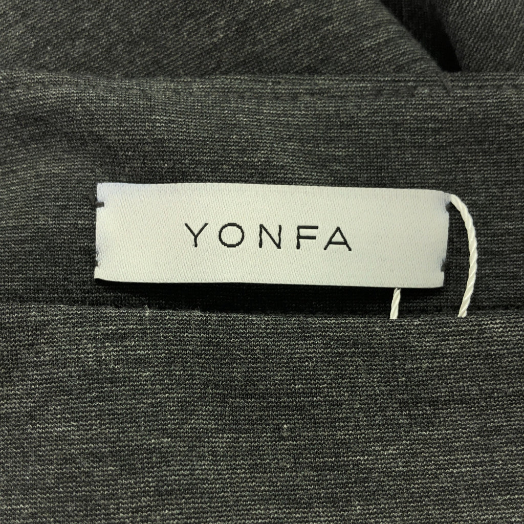YONFA / ヨンファ | ストレッチ サイドジップ 裾スリット イージー パンツ | S | グレー | レディース