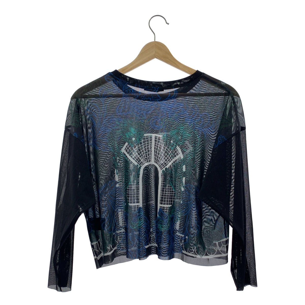 VIVIENNE TAM | 全身龍紋網眼圓領上衣 | 尺寸 38 | 女款