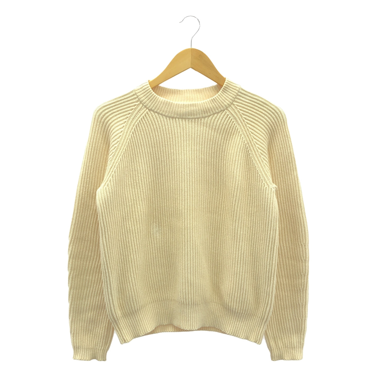 APC / A.P.C. | Cotton crew neck knit pullover | S | Beige | Women's