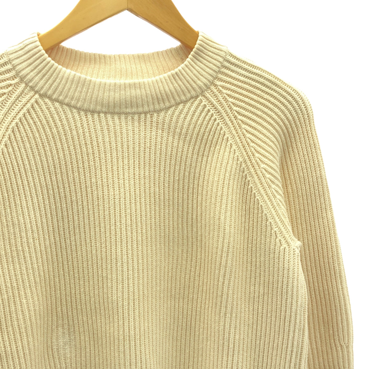 APC / A.P.C. | Cotton crew neck knit pullover | S | Beige | Women's