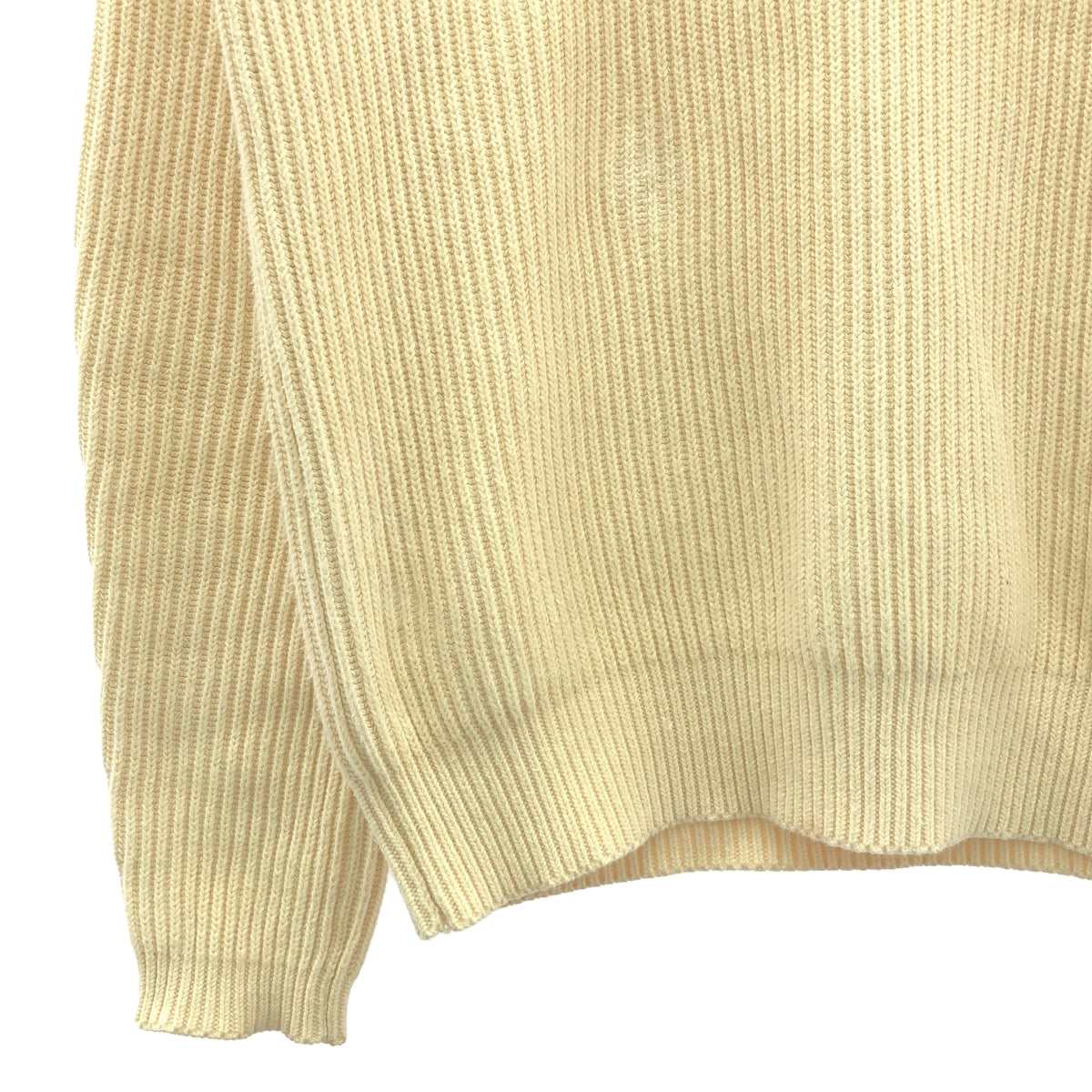 APC / A.P.C. | Cotton crew neck knit pullover | S | Beige | Women's