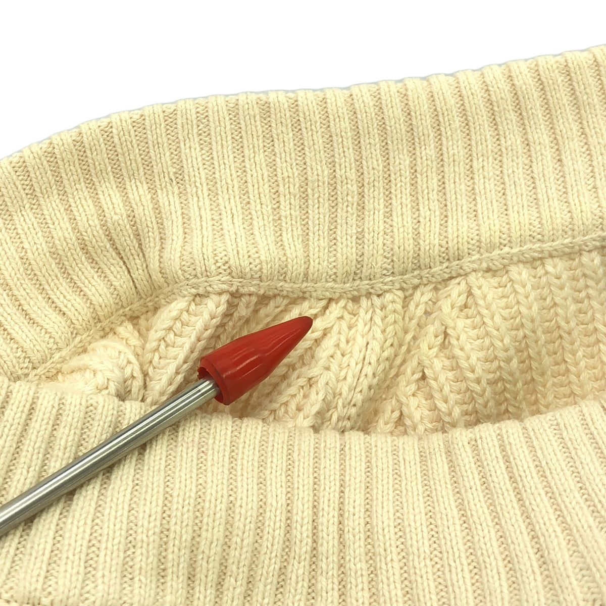 裝甲運兵車/A.P.C. |棉質圓領針織套頭衫 | S |米色 |女性的