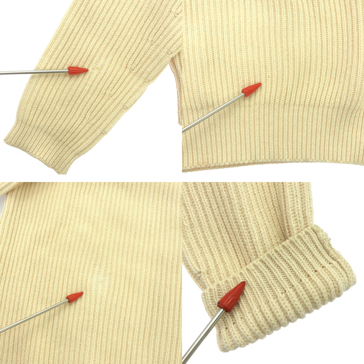 裝甲運兵車/A.P.C. |棉質圓領針織套頭衫 | S |米色 |女性的