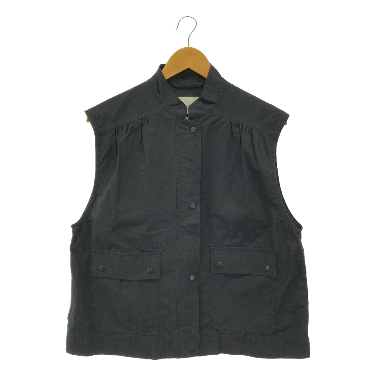 TODAYFUL | 2023SS | Flappocket Cotton Vest | F | Black | Women's