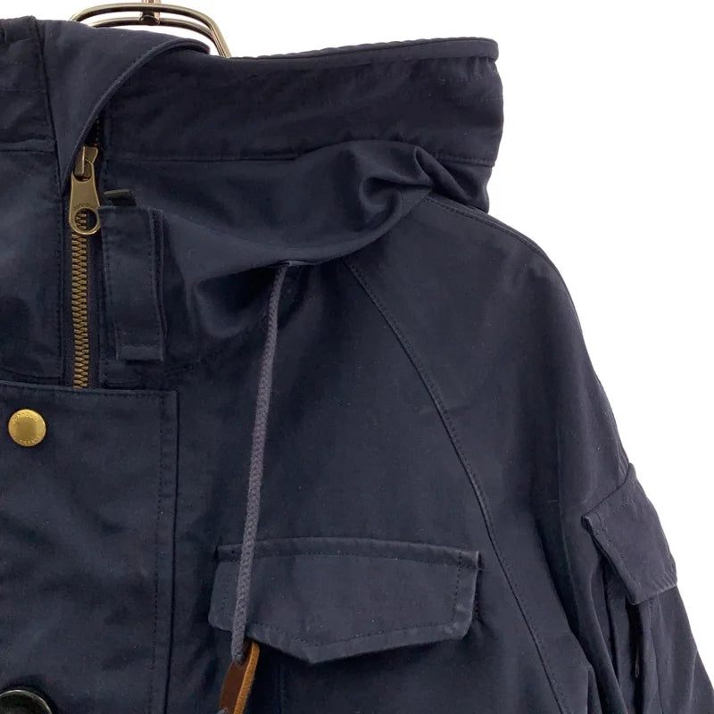 JOHNBULL / ジョンブル | ユーティリティシェル ロゴボタン ジャケット フーディ | S | ネイビー | レディース