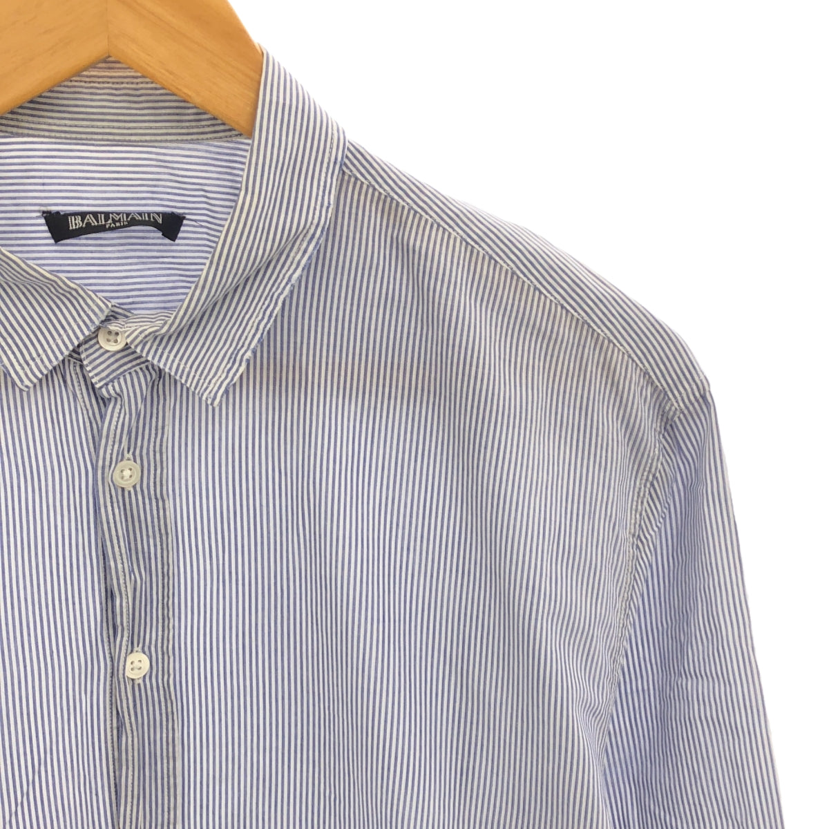 BALMAIN | Cotton striped button-down shirt | Size 40 | Men's