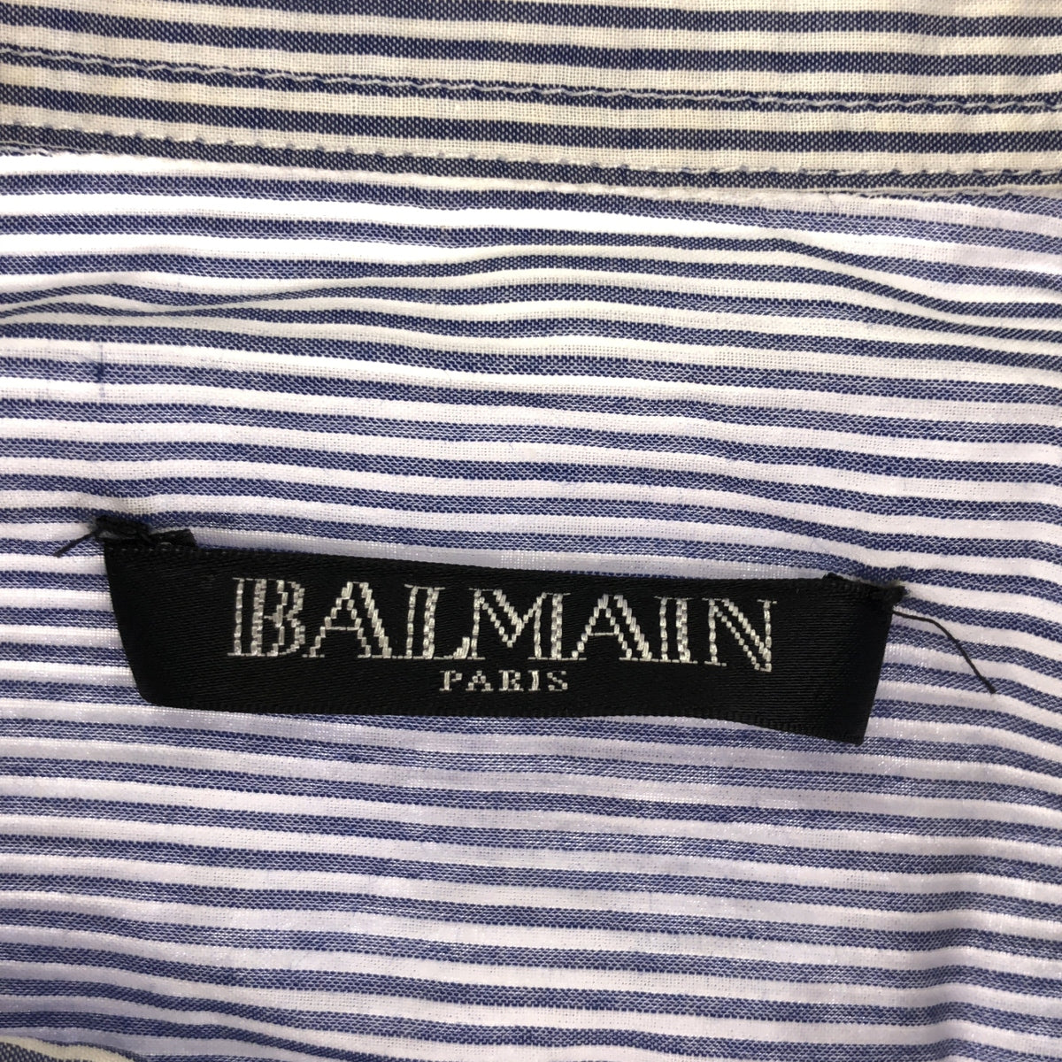 BALMAIN | Cotton striped button-down shirt | Size 40 | Men's