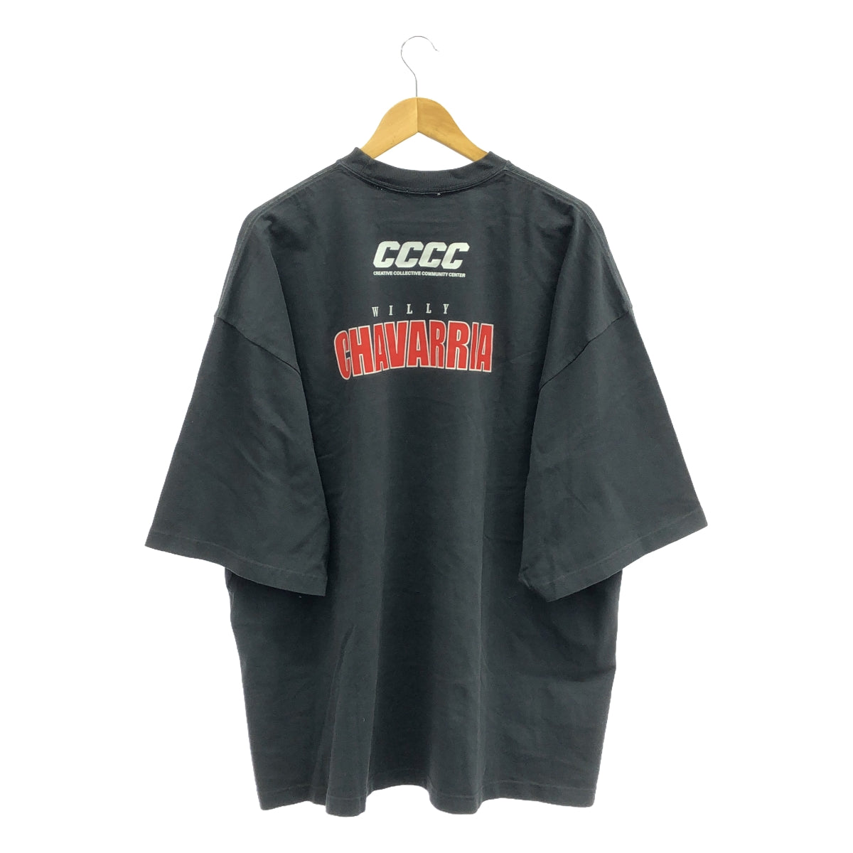 【新品】  WILLY CHAVARRIA / ウィリーチャバリア | NORTHSIDER RALLY T CCCCロゴ バックプリント オーバーサイズTシャツ | M | ブラック | メンズ