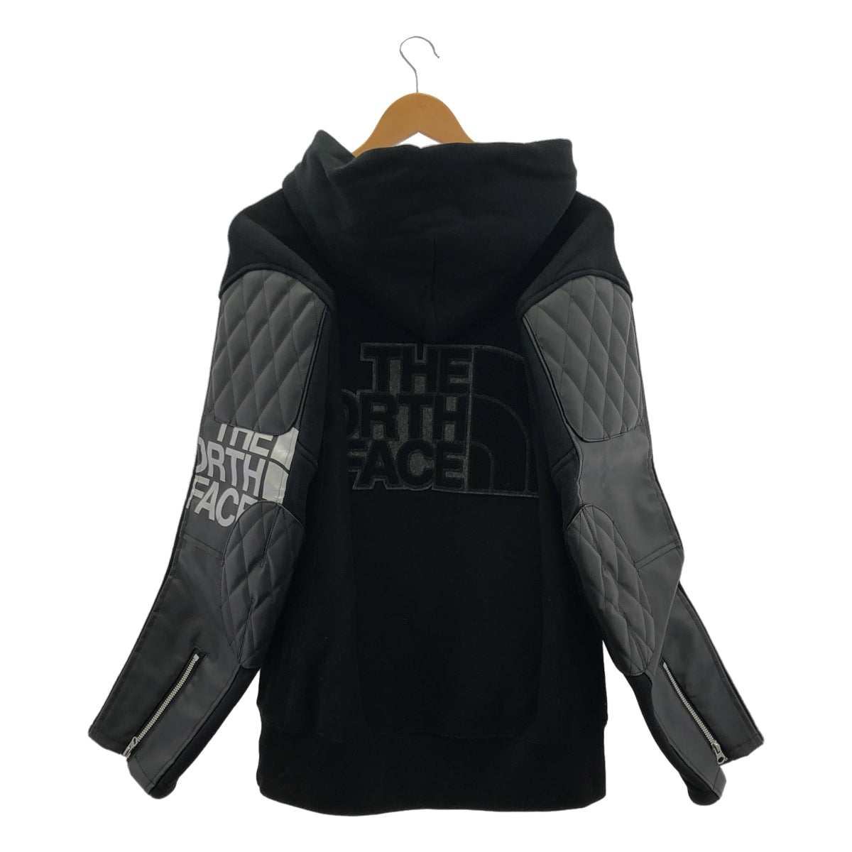 【美品】  JUNYAWATANABE COMMEdesGARCONS MAN / ジュンヤワタナベマン | 2017AW | THE NORTH FACE BIKER HOODIE ザノースフェイス バイカー スウェット パーカー | M | ブラック | メンズ