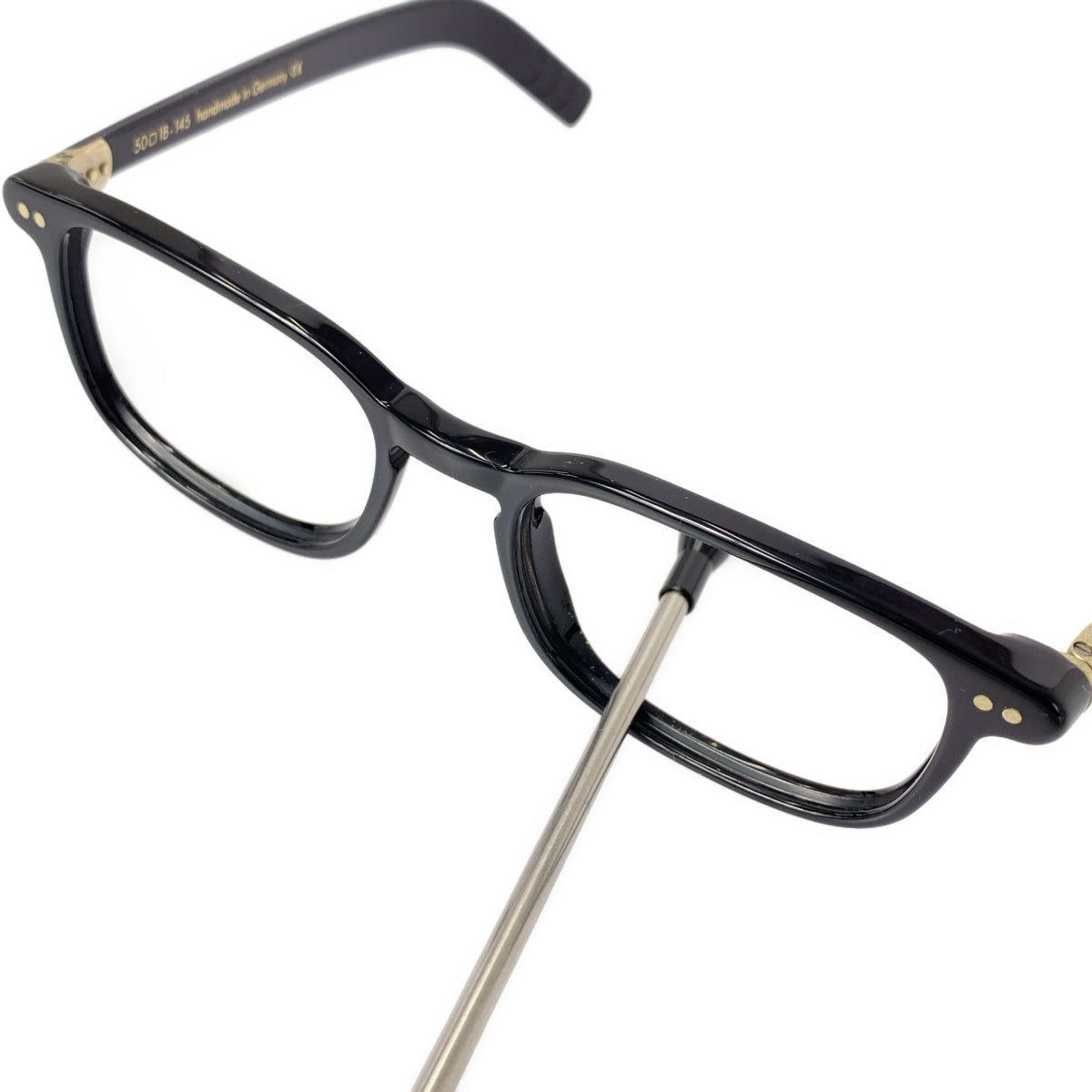 【美品】  Lunor / ルノア | A6 Mod244 ウェリントン セルフレーム メガネ | 58□18-145 | ブラック