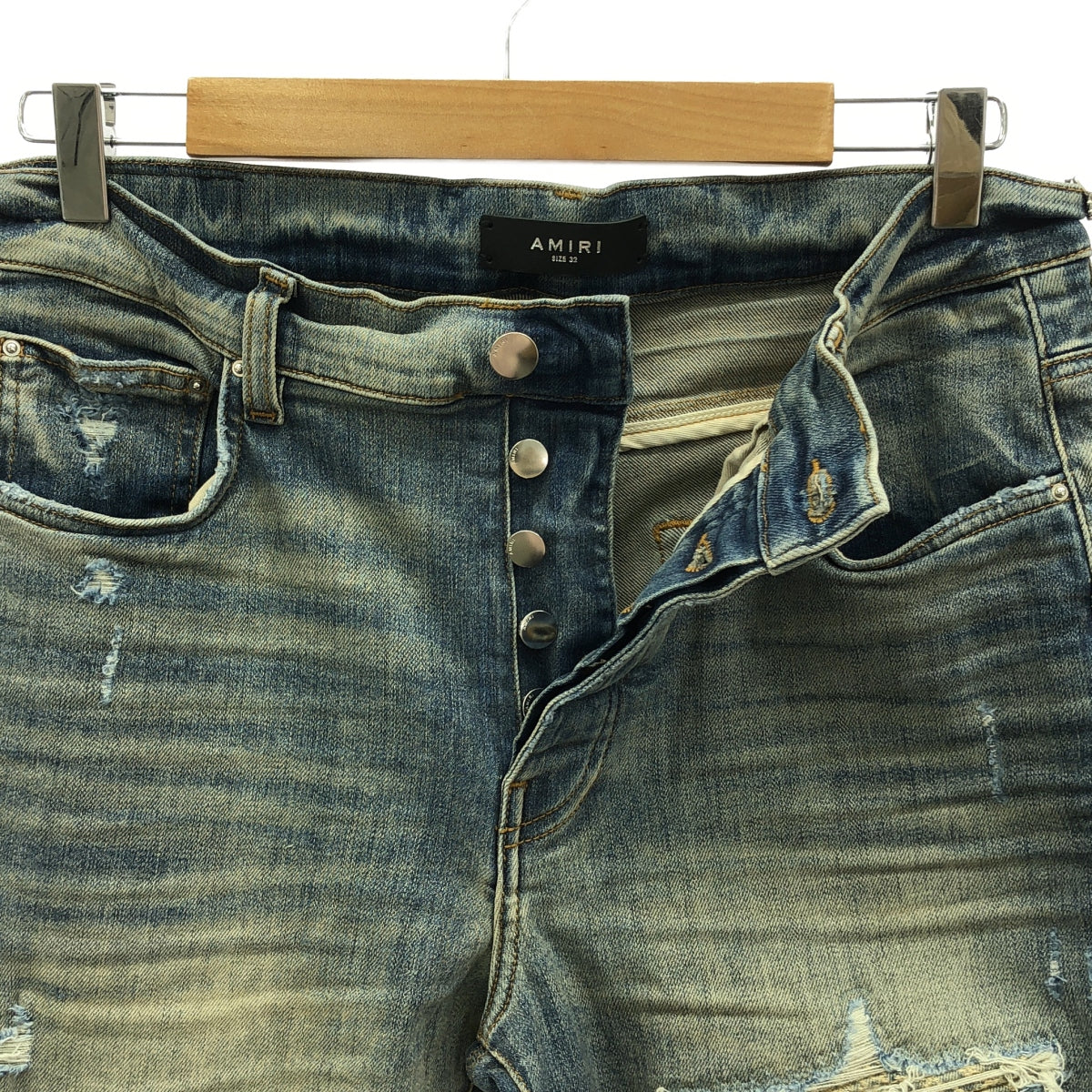 AMIRI / アミリ | 2024SS | BANDANA JACQUARD MX1 JEAN ダメージ加工 バンダナ ジャガード デニムパンツ | 32 | メンズ