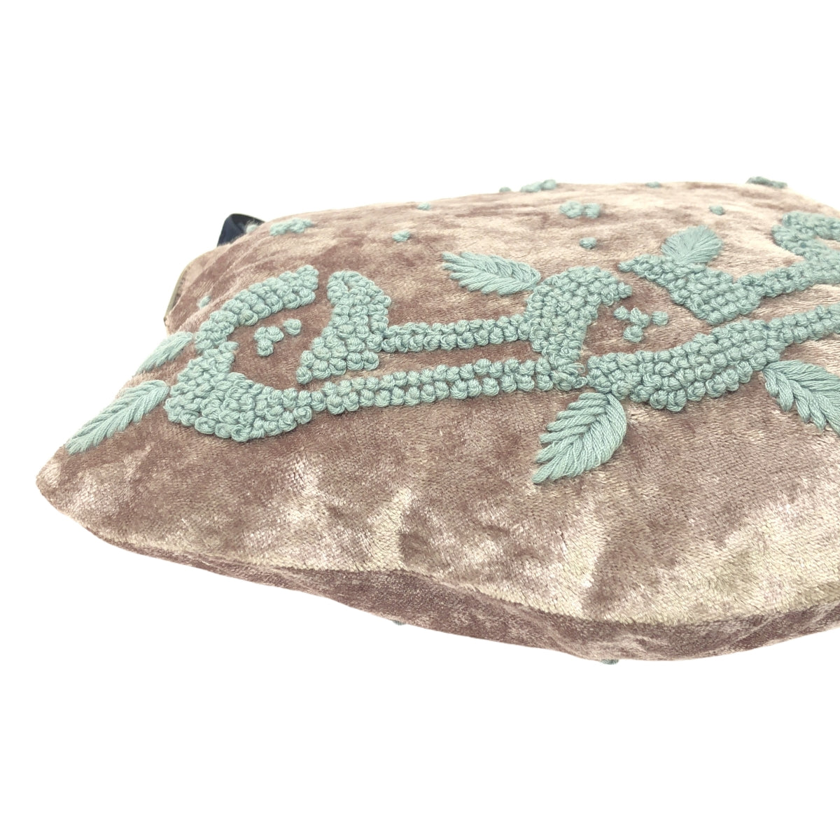 nesessaire / ネセセア | ベロア 刺しゅう がま口 バッグ | グレー | レディース