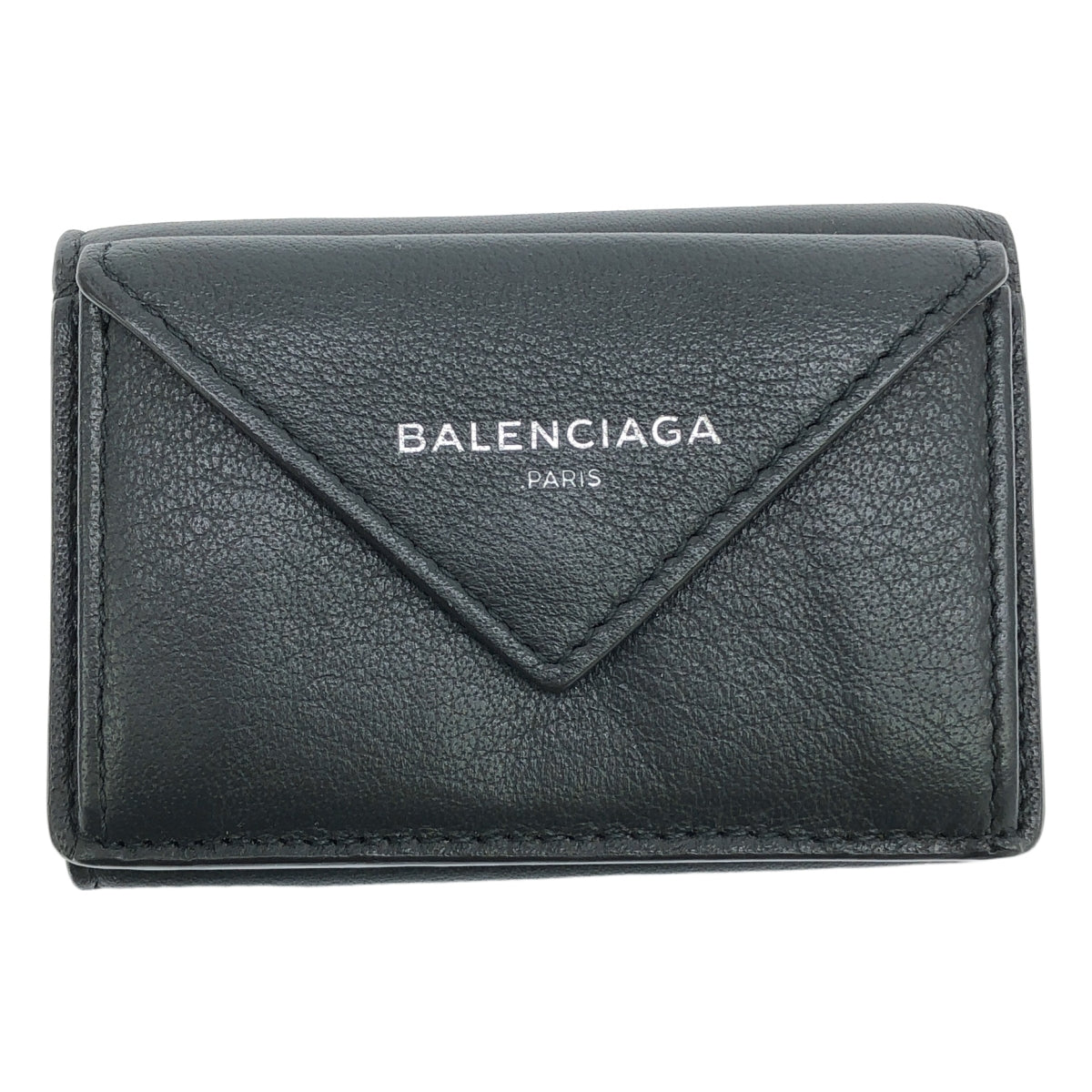 BALENCIAGA / バレンシアガ | PAPER / ペーパー レザー ミニウォレット | グレー | レディース
