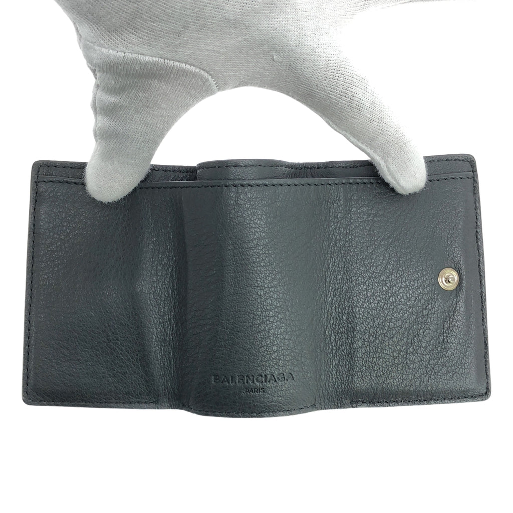 BALENCIAGA / バレンシアガ | PAPER / ペーパー レザー ミニウォレット | グレー | レディース