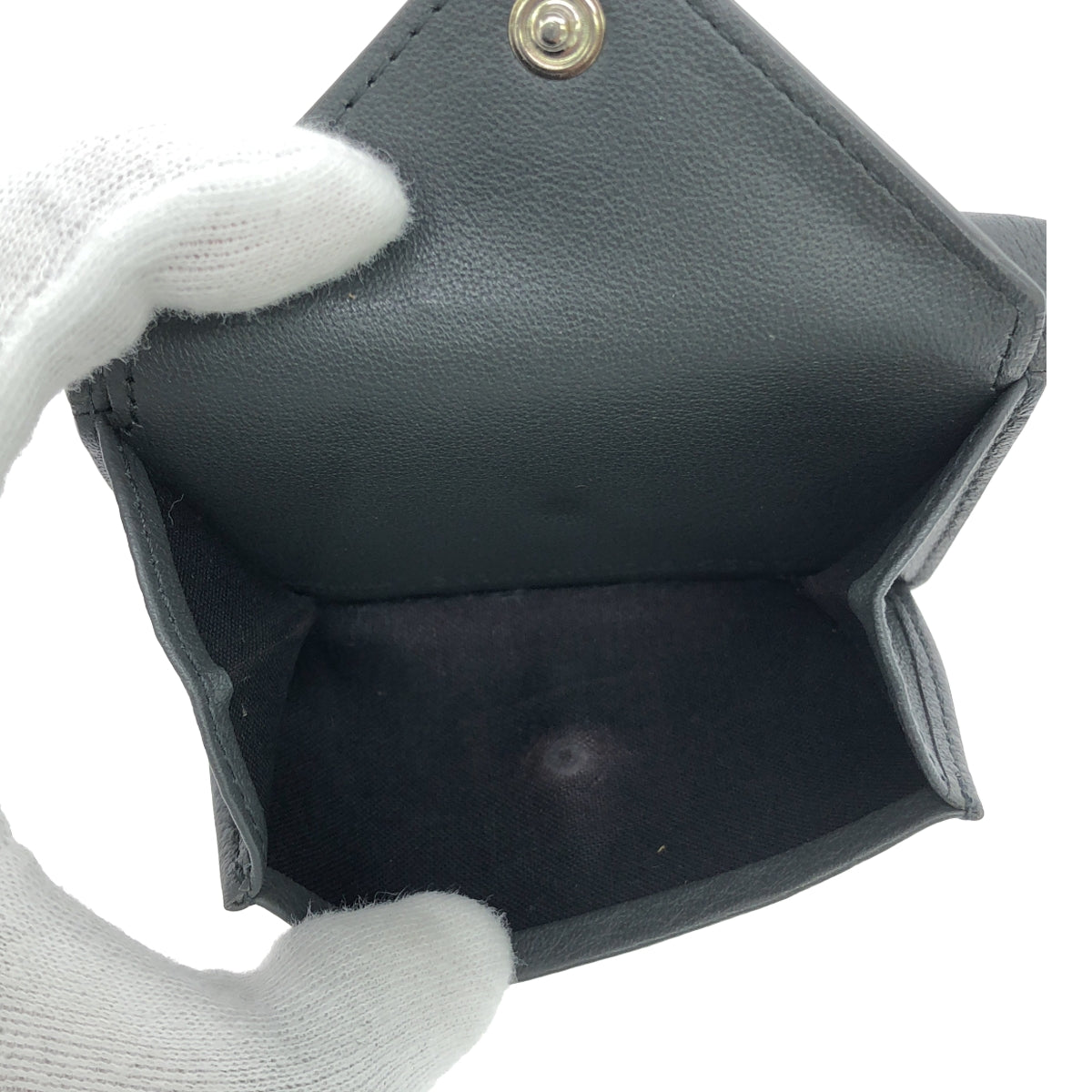 BALENCIAGA / バレンシアガ | PAPER / ペーパー レザー ミニウォレット | グレー | レディース